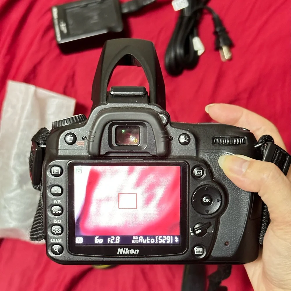 Nikon D90 Black DSLR Camera with Lens Charger & Battery- Used